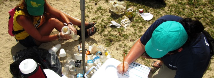 Debris collected is tallied and weighed during cleanups. 